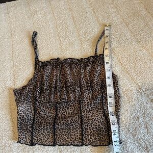 SHEIN leopard print crop top